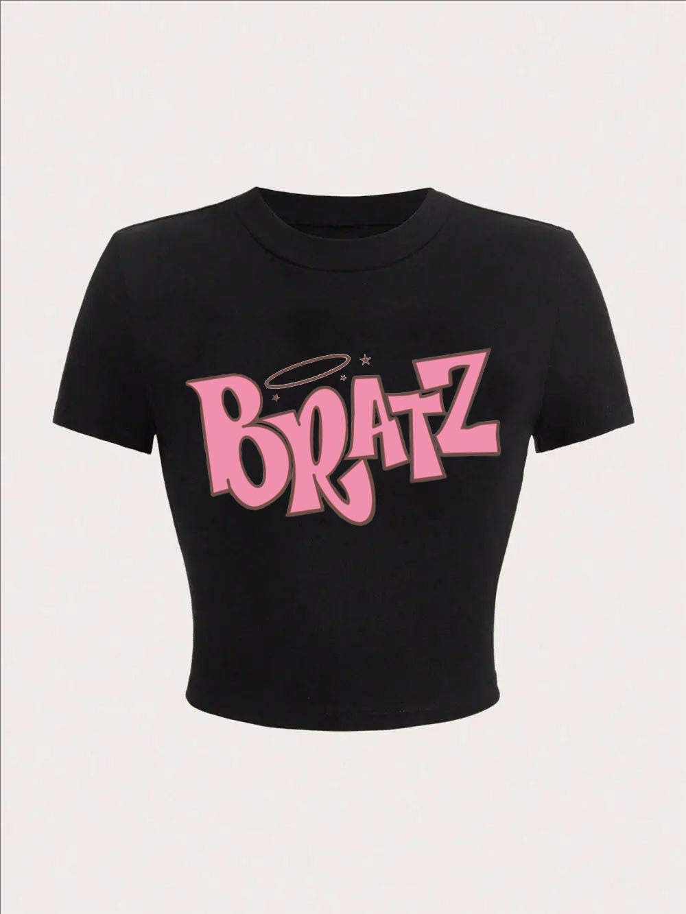 Fashionable summer short letter printed spicy girl casual and comfortable slim fit short sleeved T-shirt top