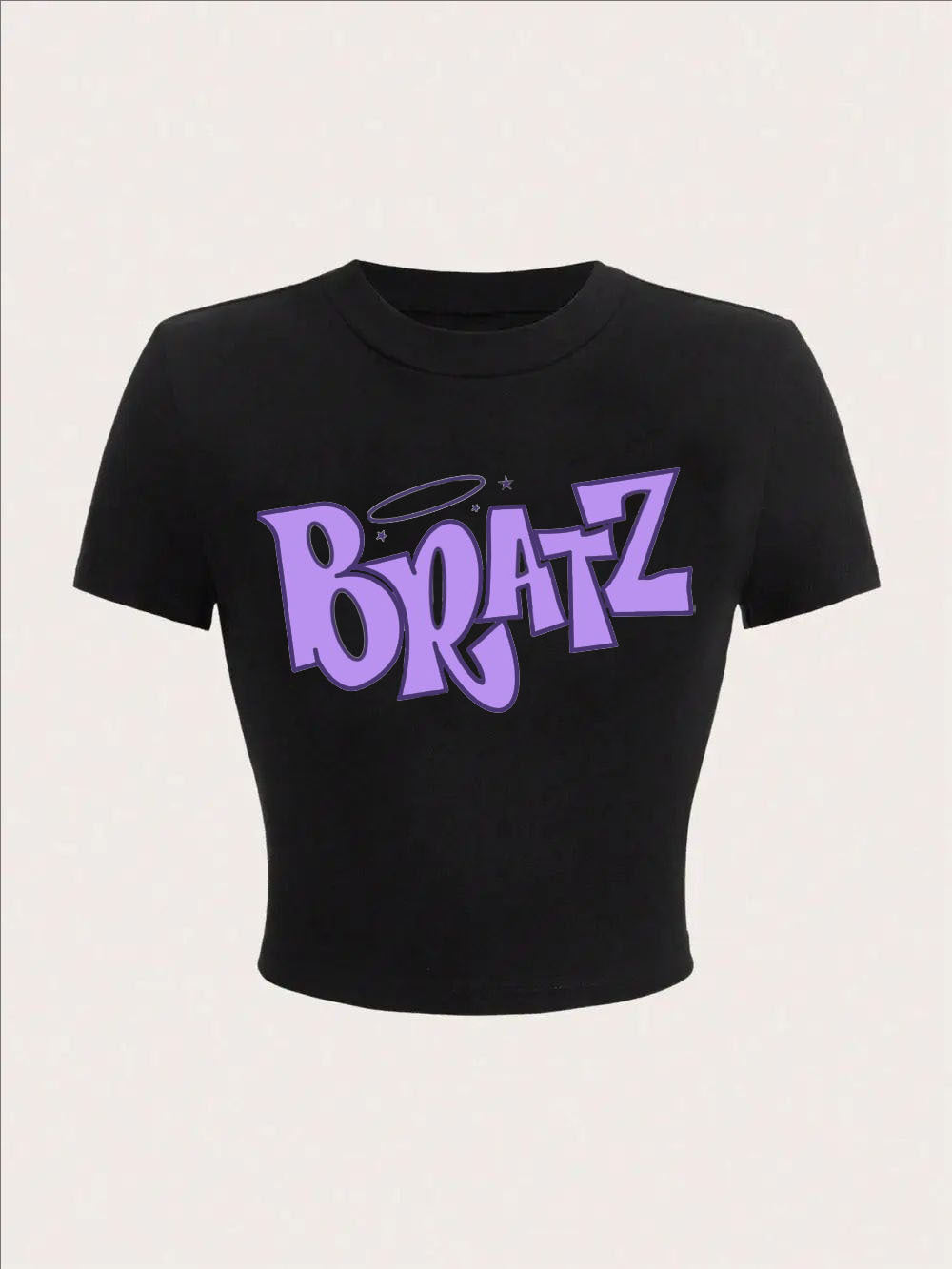 Fashionable summer short letter printed spicy girl casual and comfortable slim fit short sleeved T-shirt top