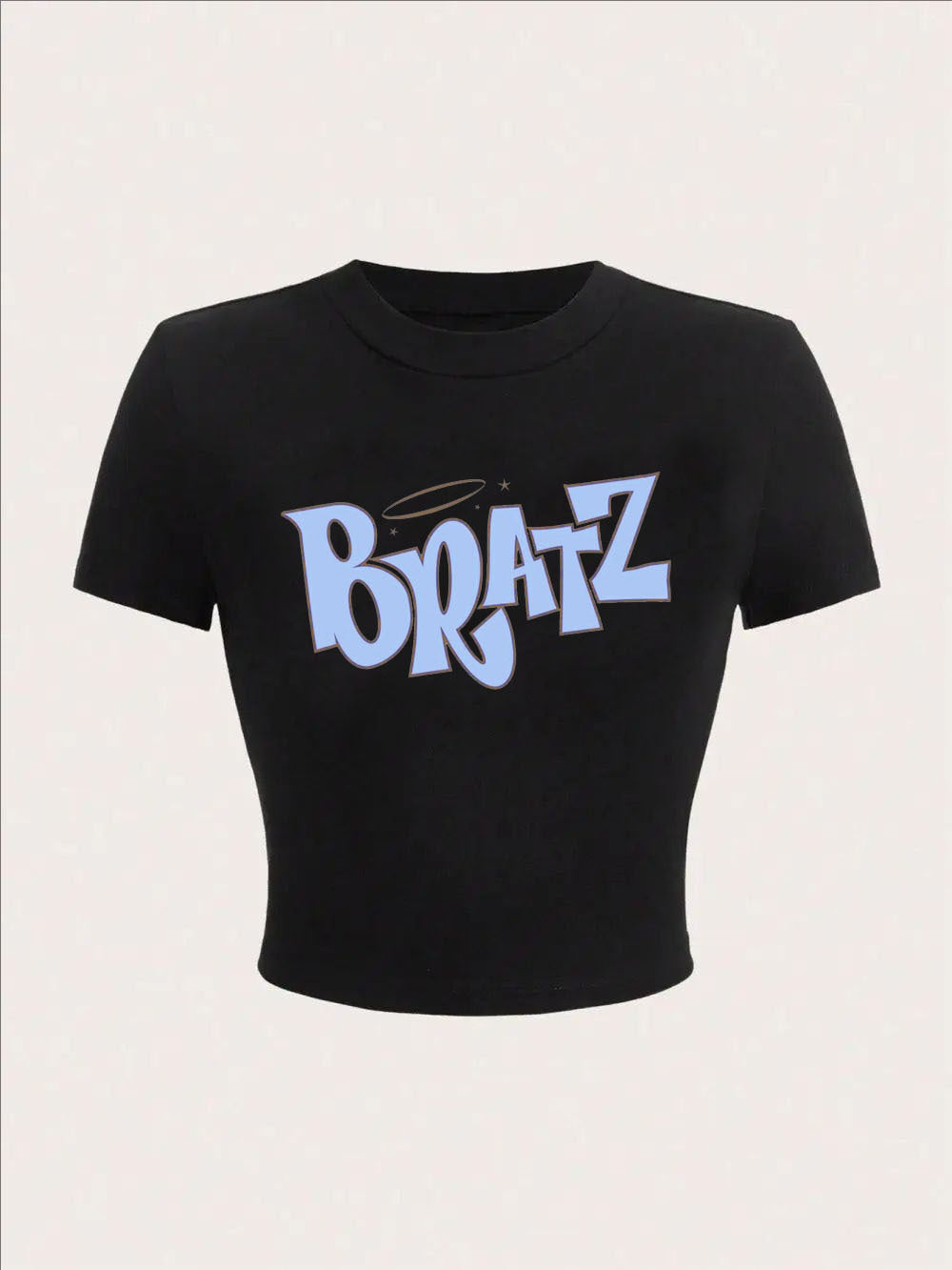 Fashionable summer short letter printed spicy girl casual and comfortable slim fit short sleeved T-shirt top