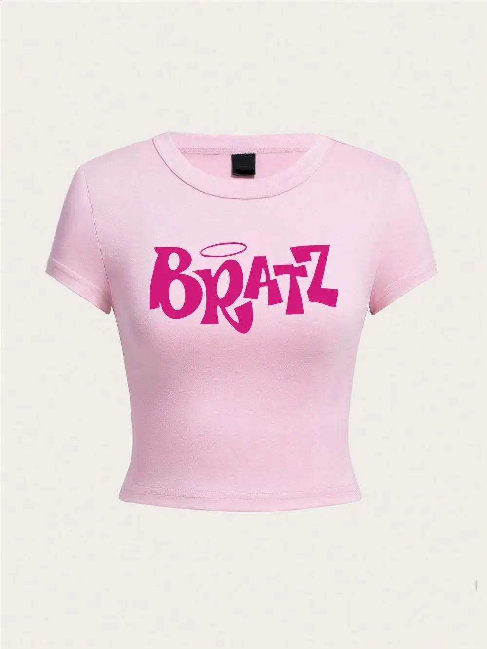 Fashionable summer short letter printed spicy girl casual and comfortable slim fit short sleeved T-shirt top
