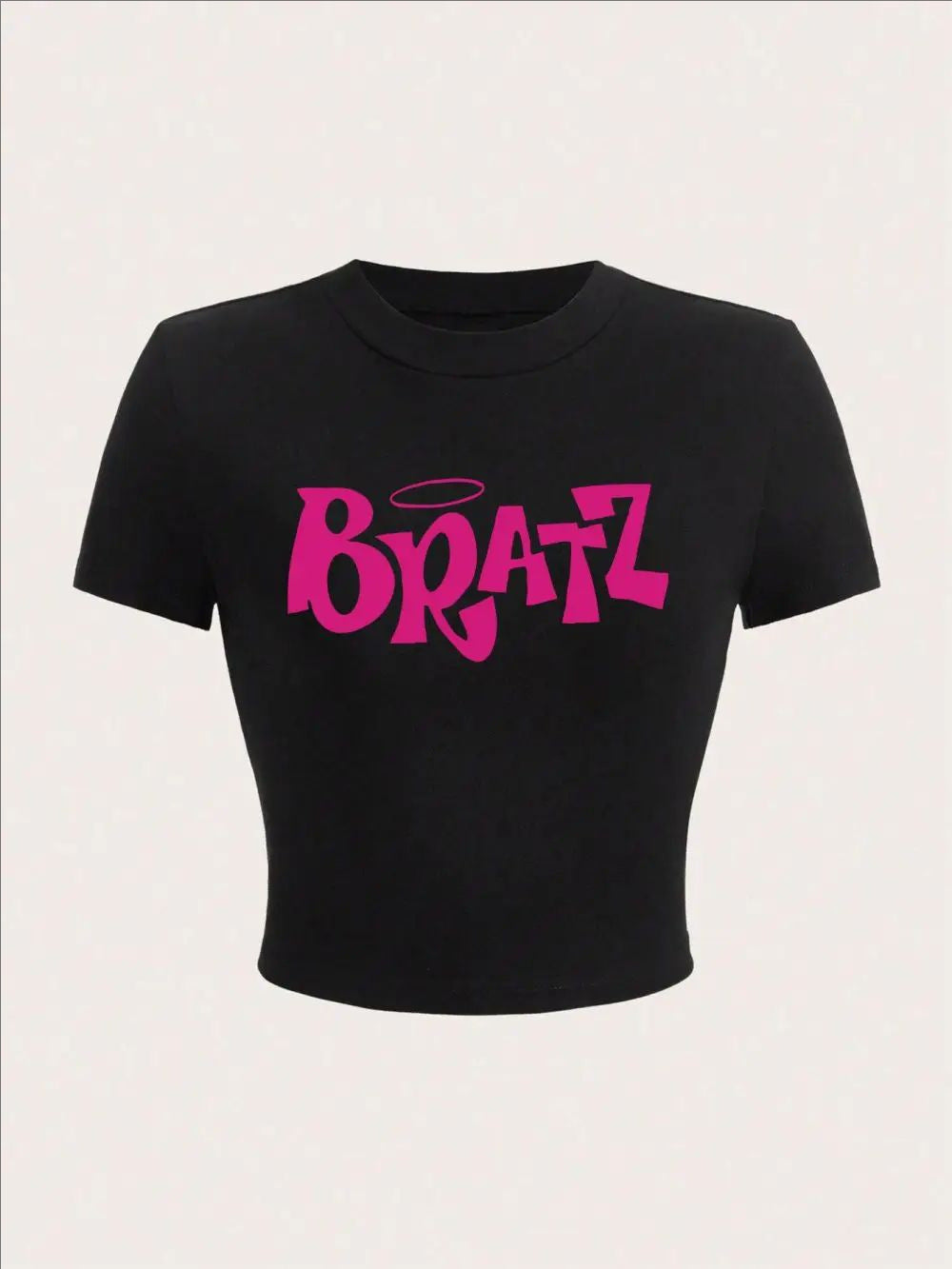 Fashionable summer short letter printed spicy girl casual and comfortable slim fit short sleeved T-shirt top