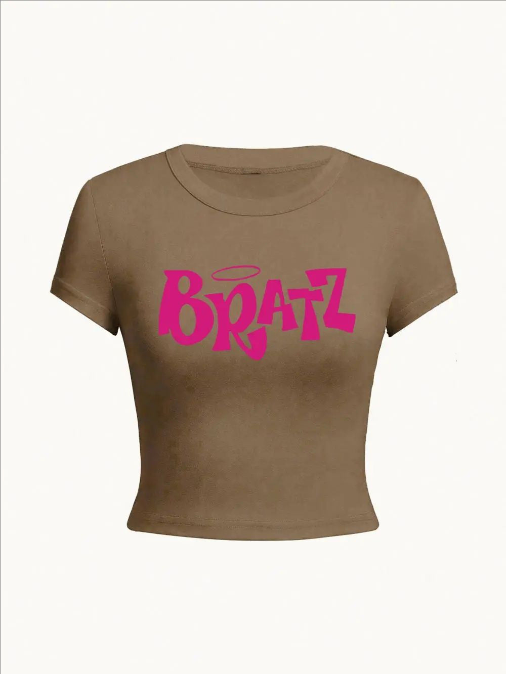 Fashionable summer short letter printed spicy girl casual and comfortable slim fit short sleeved T-shirt top