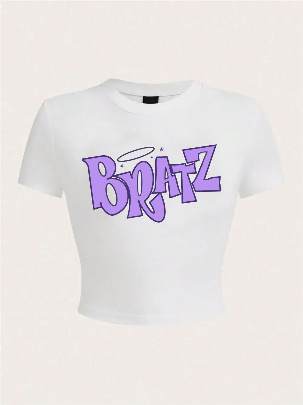 Fashionable summer short letter printed spicy girl casual and comfortable slim fit short sleeved T-shirt top