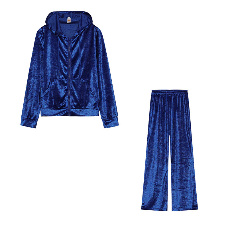 Fashion rhinestone sports and leisure set two-piece set