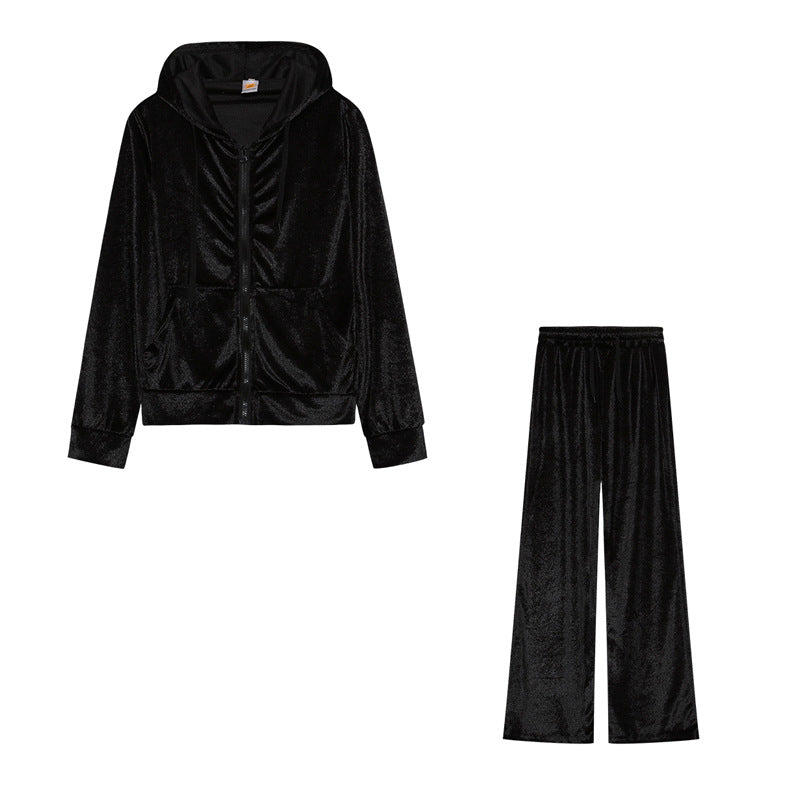 Fashion rhinestone sports and leisure set two-piece set