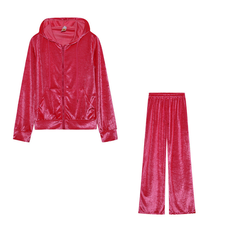 Fashion rhinestone sports and leisure set two-piece set